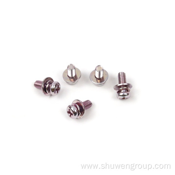 Rose zinc precision sems screws with spring washers